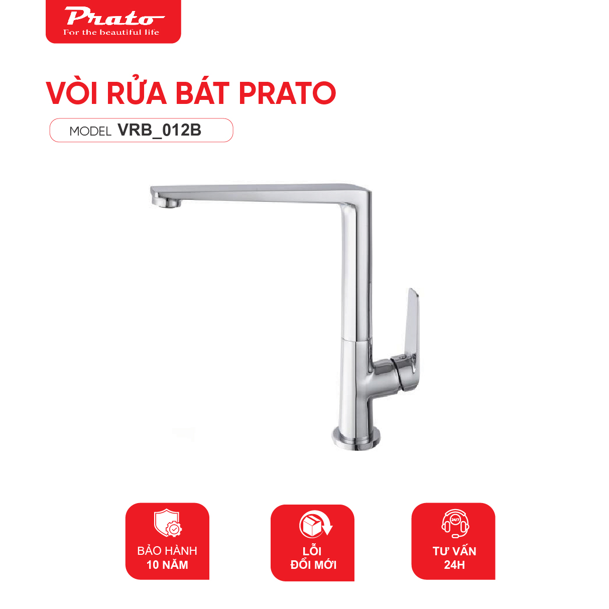 Vòi rửa bát Prato 012B